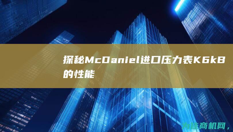 探秘McDaniel进口压力表K6kB的性能与特点 (探秘无尽)