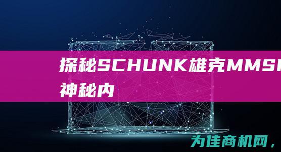 探秘SCHUNK雄克MMSK22 揭秘其神秘内涵与高品质性能 (探秘湘西七天合集)