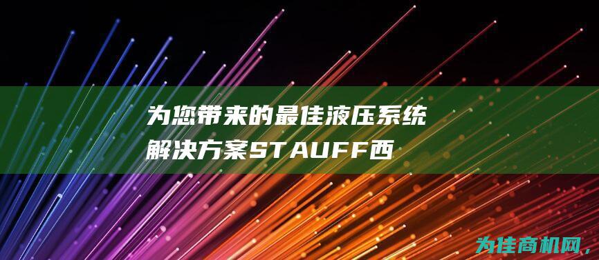 为您带来的最佳液压系统解决方案 STAUFF西德福SSK20 (为您带来的最好机会)