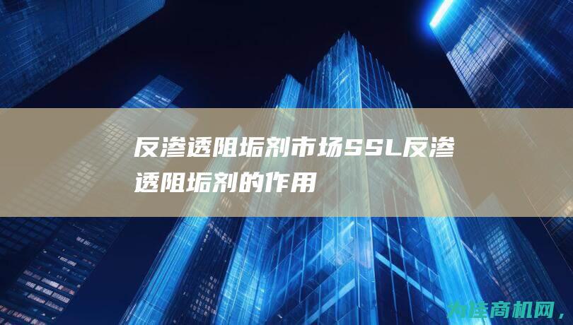 反渗透阻垢剂市场SSL (反渗透阻垢剂的作用)