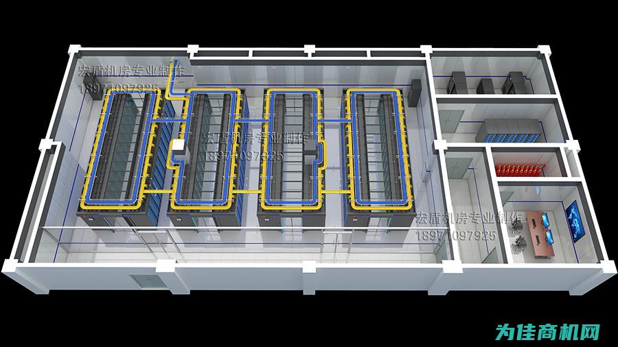 展示机房效果图桥架冷通道模块化3D效果图 打造智能高效环境 (展示机房效果图大全)