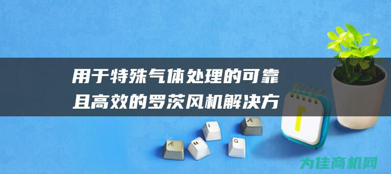 用于特殊气体处理的可靠且高效的罗茨风机解决方案 (用于特殊气体灭火的是)