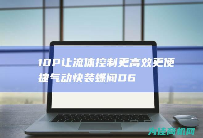 10P 让流体控制更高效更便捷 气动快装蝶阀D681X (怎样使流体流动)