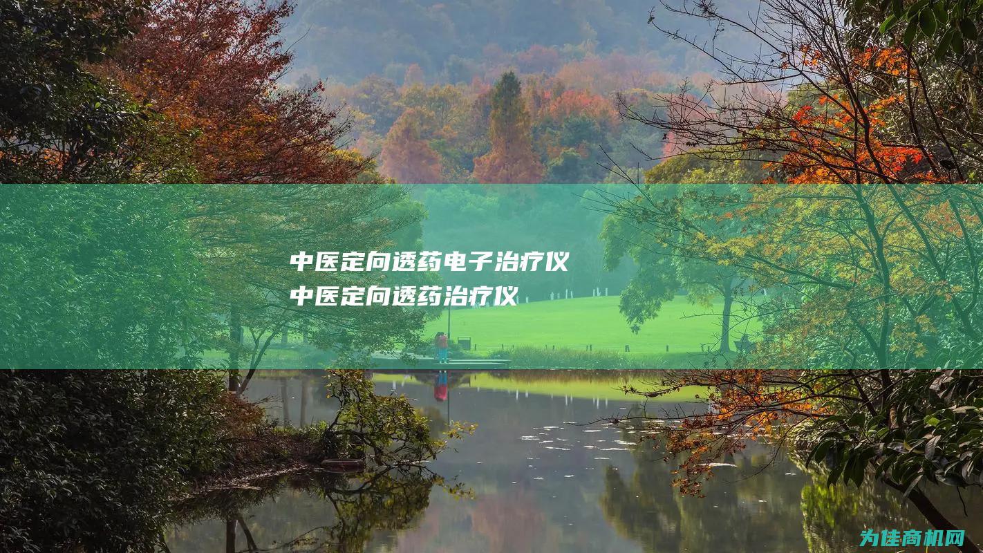 中医定向透药电子治疗仪 (中医定向透药治疗仪)